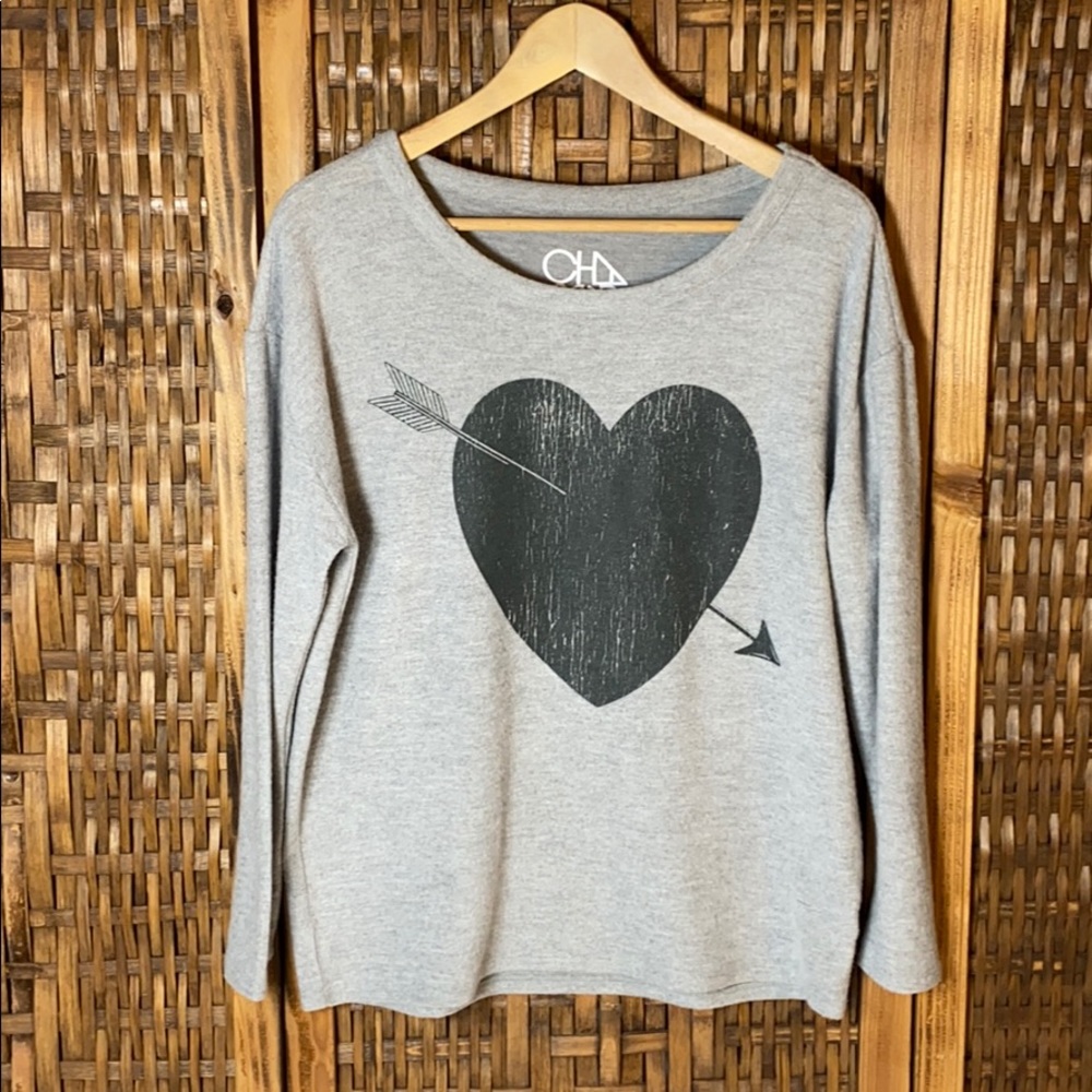 NWT Chaser Arrow Heart Lounge Pullover Top Medium
